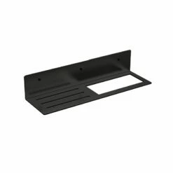 Porte-serviette 40 Cm Avec Tablette, Noir Brossé, Châtelet