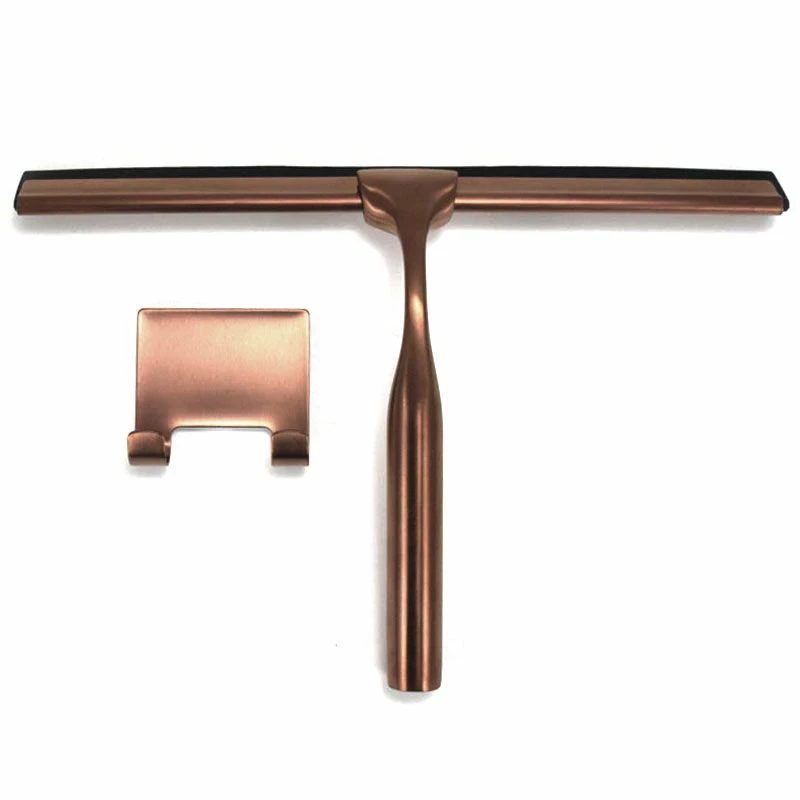 Raclette Essuie Vitre Châtelet Avec Support Mural, Doré Rose Brossé 4 Raclette Essuie Vitre Châtelet Avec Support Mural, Doré Rose Brossé – Image 2