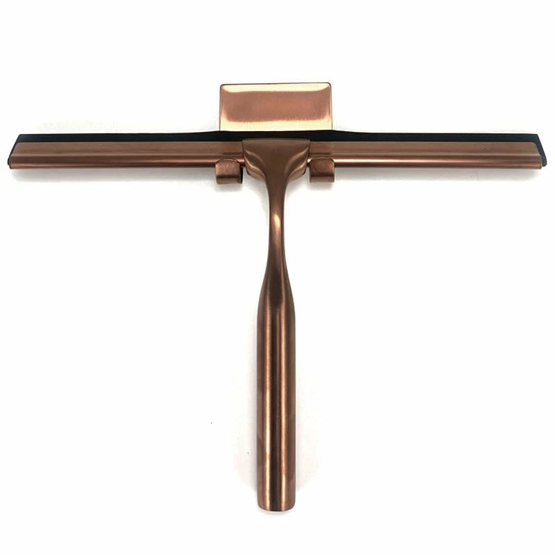 Raclette Essuie Vitre Châtelet Avec Support Mural, Doré Rose Brossé 3 Raclette Essuie Vitre Châtelet Avec Support Mural, Doré Rose Brossé