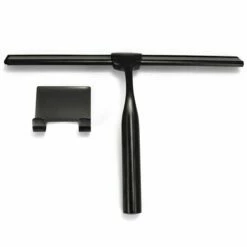 Raclette Essuie Vitre Châtelet Avec Support Mural, Gun Black Métal -Produits De Salle De Bain Soldes 2024 raclette essuie vitre chatelet avec support mural gun black metal 1