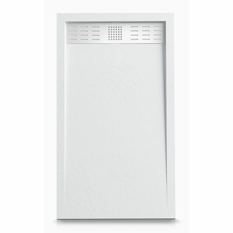 Receveur De Douche 80x120, 140, 160 Ou 200 Cm. Grille Blanche, Composite Blanc, Jungle 8 Receveur De Douche 80x120, 140, 160 Ou 200 Cm. Grille Blanche, Composite Blanc, Jungle – Image 6