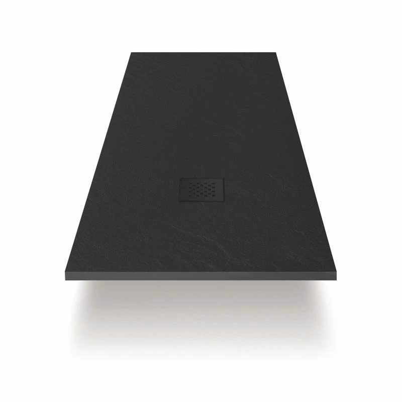 Receveur De Douche 80x120, 140, 160 Ou 200 Cm. Grille Noire, Composite Noir, Fjord 4 Receveur De Douche 80x120, 140, 160 Ou 200 Cm. Grille Noire, Composite Noir, Fjord – Image 2