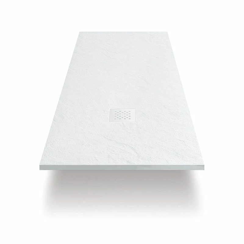 Receveur De Douche 90x120, 140, 160 Ou 200 Cm. Grille Blanche, Composite Blanc, Fjord 4 Receveur De Douche 90x120, 140, 160 Ou 200 Cm. Grille Blanche, Composite Blanc, Fjord – Image 2