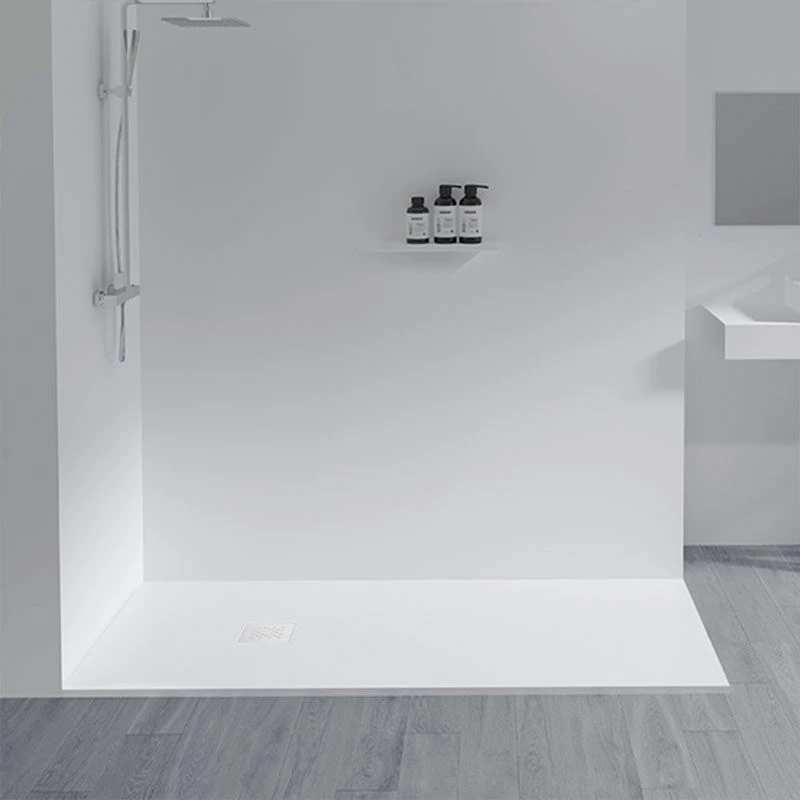 Receveur De Douche 90x120, 140, 160 Ou 200 Cm. Grille Blanche, Composite Blanc, Fjord 7 Receveur De Douche 90x120, 140, 160 Ou 200 Cm. Grille Blanche, Composite Blanc, Fjord – Image 5