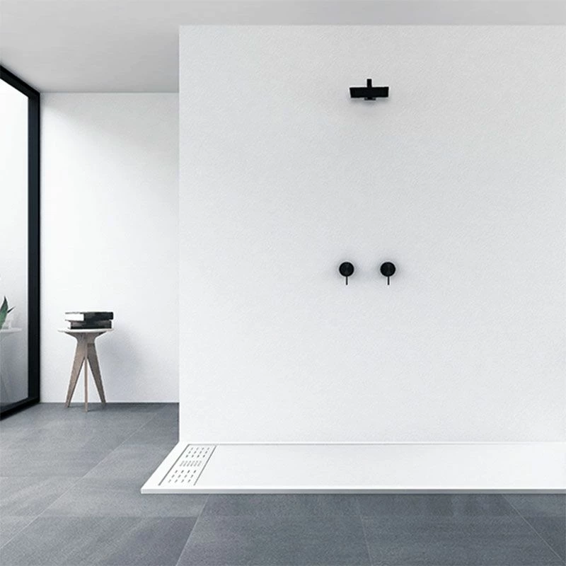 Receveur De Douche 90x120, 140, 160 Ou 200 Cm. Grille Blanche, Composite Blanc, Jungle 7 Receveur De Douche 90x120, 140, 160 Ou 200 Cm. Grille Blanche, Composite Blanc, Jungle – Image 5