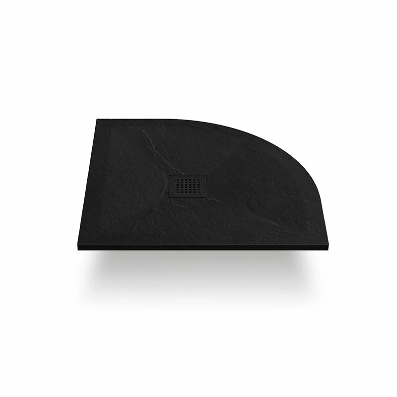 Receveur De Douche 1/4 De Rond 80 Ou 90 Cm, Grille Noire, Composite Noir, Fjord 4 Receveur De Douche 1/4 De Rond 80 Ou 90 Cm, Grille Noire, Composite Noir, Fjord – Image 2