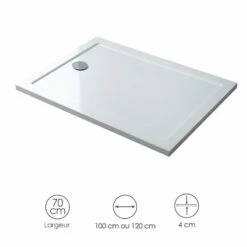 Receveur De Douche 70x100 Ou 120 Cm, Acrylique, Oz