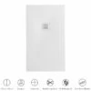 Receveur De Douche 70x100 Ou 140 Cm. Grille Blanche, Solid Surface Blanc, Toscane -Produits De Salle De Bain Soldes 2024 receveur de douche 70x100 ou 140 cm grille blanche composite blanc toscane