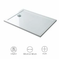 Receveur De Douche 80x100,120 Ou 140cm, Acrylique, Oz