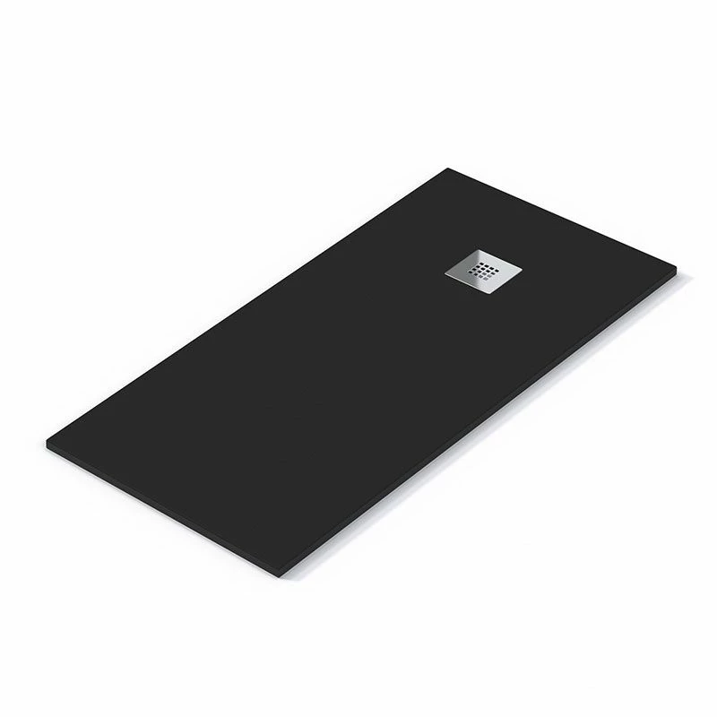 Receveur De Douche 80x120 Ou 80x160 Cm En Résine Minérale, Noir, France 4 Receveur De Douche 80x120 Ou 80x160 Cm En Résine Minérale, Noir, France – Image 2