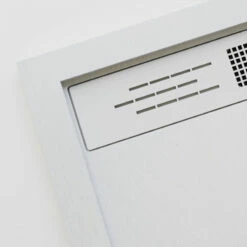 Receveur De Douche 80x200 Cm. Grille Inox, Composite Blanc, Stone -Produits De Salle De Bain Soldes 2024 receveur de douche 80x200 cm grille inox composite blanc stone 2