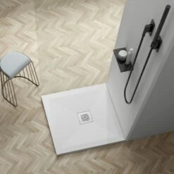 Receveur De Douche Carré 70, 80, 90 Ou 100 Cm. Grille Blanche, Solid Surface Blanc, Toscane 17 Receveur De Douche Carré 70, 80, 90 Ou 100 Cm. Grille Blanche, Solid Surface Blanc, Toscane -Produits De Salle De Bain Soldes 2024 receveur de douche carre 70 80 90 ou 100 cm grille blanche composite blanc toscane 5