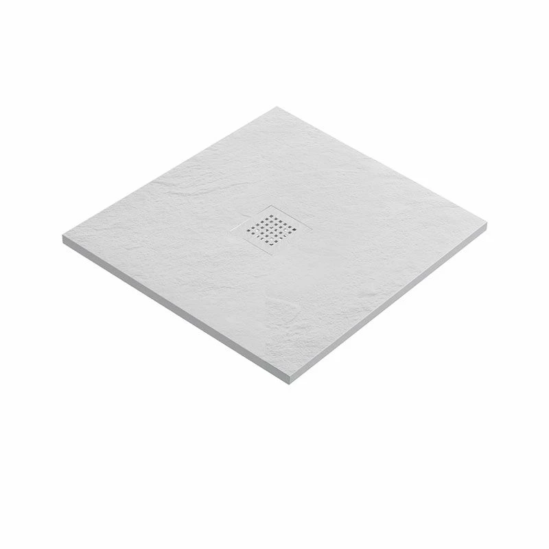 Receveur De Douche Carré 70, 80 Ou 90 Cm, Grille Blanche, Composite Blanc, Fjord 5 Receveur De Douche Carré 70, 80 Ou 90 Cm, Grille Blanche, Composite Blanc, Fjord – Image 3