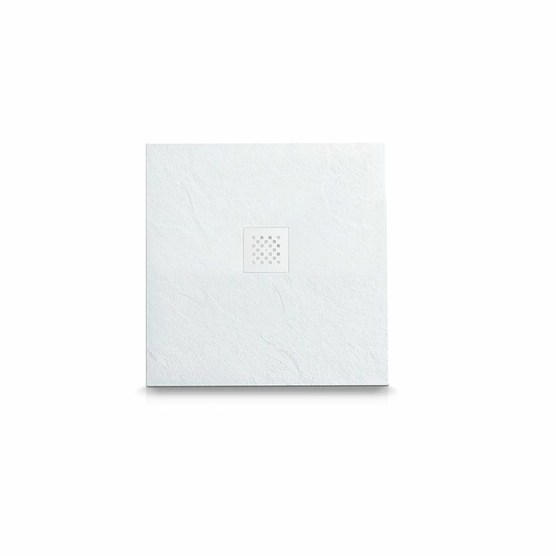 Receveur De Douche Carré 70, 80 Ou 90 Cm, Grille Blanche, Composite Blanc, Fjord 6 Receveur De Douche Carré 70, 80 Ou 90 Cm, Grille Blanche, Composite Blanc, Fjord – Image 4