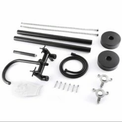 Robinet Mélangeur De Baignoire Au Sol Et Douchette, Noir Brossé, Cross II -Produits De Salle De Bain Soldes 2024 robinet melangeur de baignoire au sol et douchette noir brosse cross ii 3