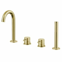 Robinet Mitigeur Bain-douche De Plage Doré Brossé, Châtelet