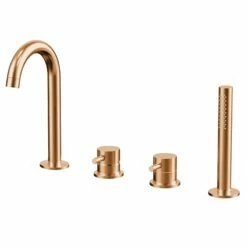 Robinet Mitigeur Bain-douche De Plage Doré Rose Brossé, Châtelet