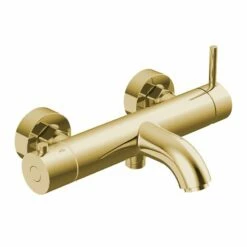 Robinet Mitigeur De Baignoire Mural Doré Brossé, Châtelet -Produits De Salle De Bain Soldes 2024 robinet mitigeur de baignoire mural dore brosse chatelet 1