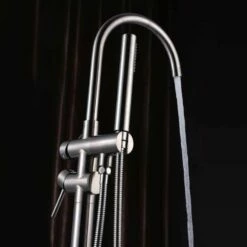 Robinet Mitigeur De Baignoire Sur Pied, Inox Brossé, Châtelet -Produits De Salle De Bain Soldes 2024 robinet mitigeur de baignoire sur pied inox brosse chatelet 2