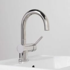 Robinet Mitigeur Lavabo Col De Cygne, Chrome, Châtelet -Produits De Salle De Bain Soldes 2024 robinet mitigeur lavabo col de cygne inox poli chatelet 1