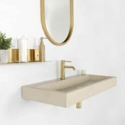 Robinet Mitigeur Lavabo Doré Brossé, Châtelet -Produits De Salle De Bain Soldes 2024 robinet mitigeur lavabo dore brosse chatelet 4