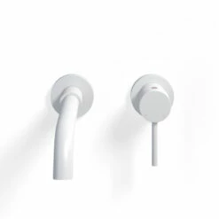 Robinet Mitigeur Lavabo Encastré En Inox Blanc Mat, Châtelet III -Produits De Salle De Bain Soldes 2024 robinet mitigeur lavabo encastre en inox blanc mat chatelet iii 1