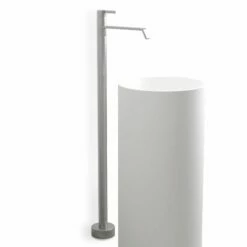 Robinet Mitigeur Lavabo Sur Pied, Chromé Brossé, Seth