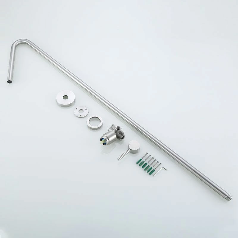 Robinet Mitigeur Lavabo Sur Pied, Doré Brossé, Châtelet 5 Robinet Mitigeur Lavabo Sur Pied, Doré Brossé, Châtelet – Image 3