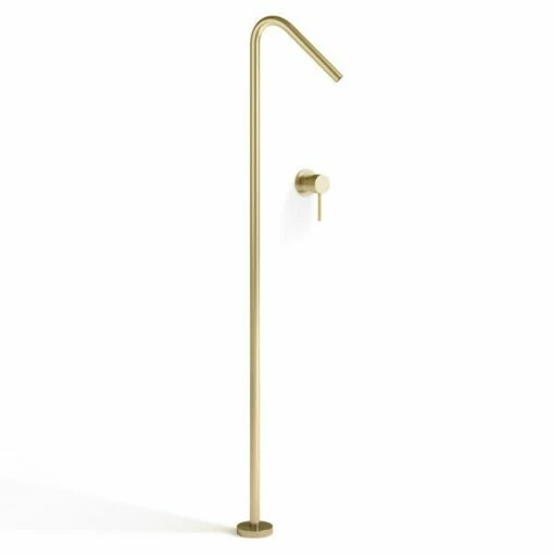 Robinet Mitigeur Lavabo Sur Pied, Doré Brossé, Châtelet -Produits De Salle De Bain Soldes 2024 robinet mitigeur lavabo sur pied dore brosse chatelet