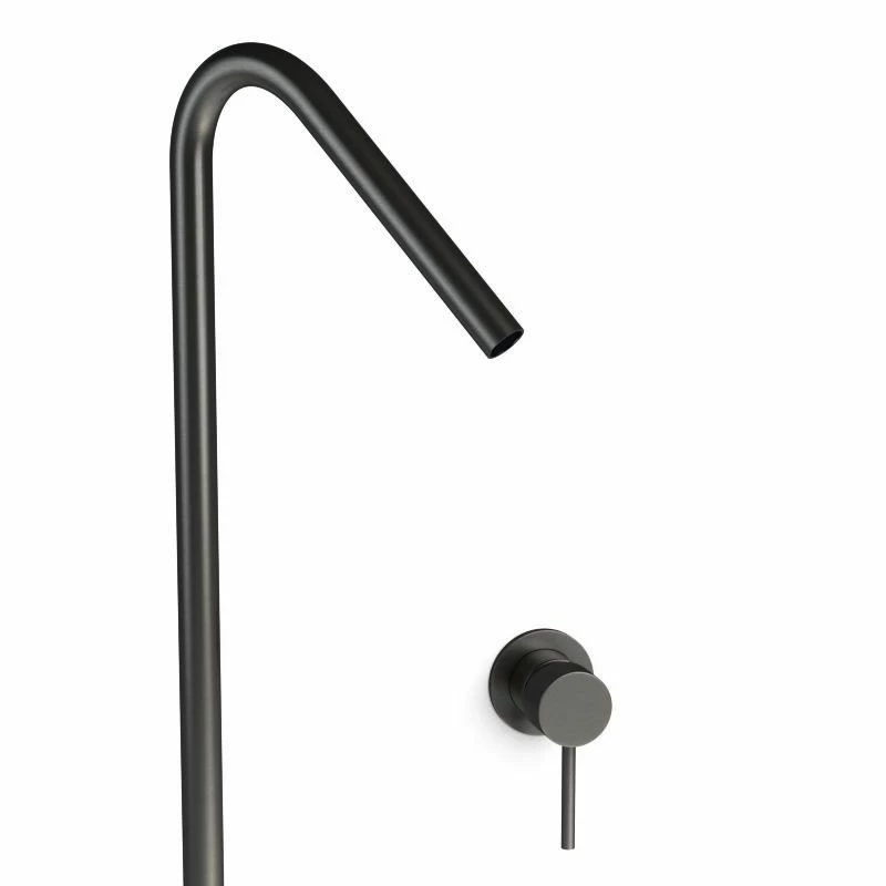 Robinet Mitigeur Lavabo Sur Pied, Noir Brossé, Châtelet 4 Robinet Mitigeur Lavabo Sur Pied, Noir Brossé, Châtelet – Image 2