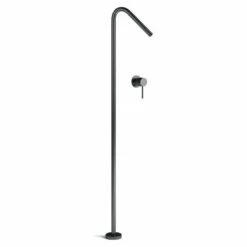 Robinet Mitigeur Lavabo Sur Pied, Noir Brossé, Châtelet