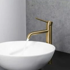 Robinet Mitigeur Lavabo Surélevé Doré Brossé, Châtelet 8 Robinet Mitigeur Lavabo Surélevé Doré Brossé, Châtelet -Produits De Salle De Bain Soldes 2024 robinet mitigeur lavabo sureleve dore brosse chatelet 2