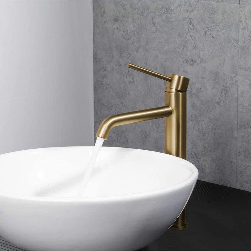 Robinet Mitigeur Lavabo Surélevé Doré Brossé, Châtelet 5 Robinet Mitigeur Lavabo Surélevé Doré Brossé, Châtelet – Image 3