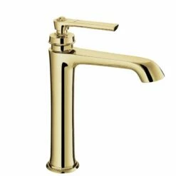 Robinet Mitigeur Lavabo Surélevé Doré, Liberty