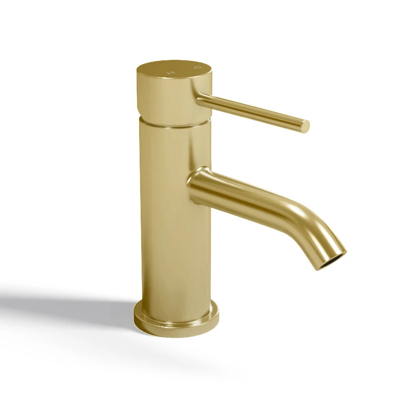 Robinet Mitigeur Lave-mains Doré Brossé, Châtelet 3 Robinet Mitigeur Lave-mains Doré Brossé, Châtelet