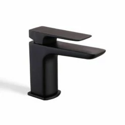 Robinet Mitigeur Lave-mains, Noir Mat, Qube