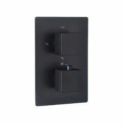 Robinet Mitigeur Thermostatique De Douche Mural Noir, 3 Sorties, Tuileries II
