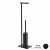 Serviteur Porte-rouleau + Porte-balayette, Noir Brossé, Châtelet -Produits De Salle De Bain Soldes 2024 serviteur porte rouleau porte balayette noir brosse chatelet