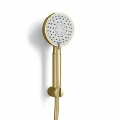 Set De Douche Complet Avec Douchette 3 Fonctions, Châtelet, Doré Brossé