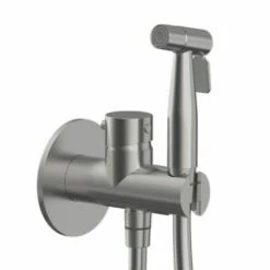 Set Douchette Hygiénique Encastrée, Inox Brossé, Châtelet