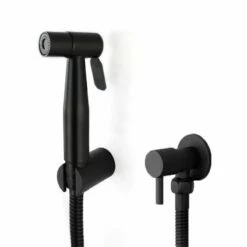 Set Douchette Hygiénique Encastrée, Noir Mat