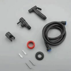 Set Douchette Hygiénique Encastrée, Noir Mat -Produits De Salle De Bain Soldes 2024 set douchette hygienique encastree noir mat 4