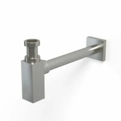 Siphon Lavabo Bouteille Carré Inox Brossé