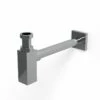 Siphon Lavabo Bouteille Carré Inox Poli Chromé -Produits De Salle De Bain Soldes 2024 siphon lavabo bouteille carre laiton chrome