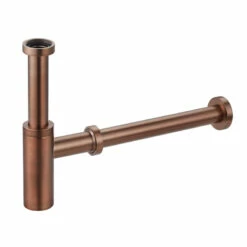 Siphon Lavabo Cylindrique En Laiton Finition Traité Cuivre