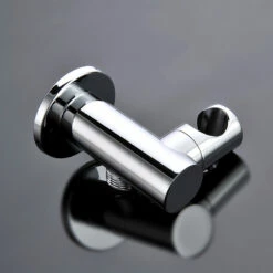 Support Douchette Rond Avec Prise D'eau, Chromé -Produits De Salle De Bain Soldes 2024 support douchette rond avec prise d eau chrome 1