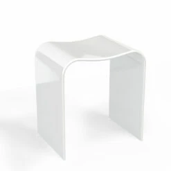 Tabouret En Acrylique Blanc