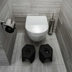 Tabourets De Toilette Emboîtables, Noir, Stuul -Produits De Salle De Bain Soldes 2024 tabourets de toilette emboitables noir stuul 4