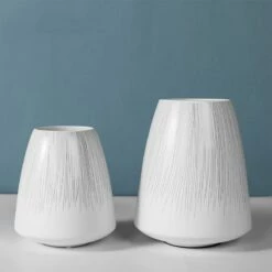 Vase En Céramique, 2 Dimensions, Blanc