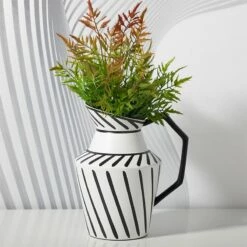 Vase En Céramique Avec Anse, Noir Et Blanc 11 Vase En Céramique Avec Anse, Noir Et Blanc -Produits De Salle De Bain Soldes 2024 vase en ceramique avec anse noir et blanc 4